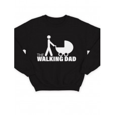 Модный свитшот - толстовка без капюшона с принтом "The walking dad"
