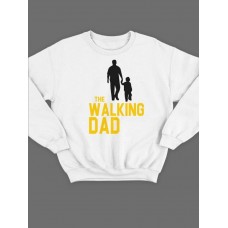 Модный свитшот - толстовка без капюшона с принтом "The walking dad(1)"