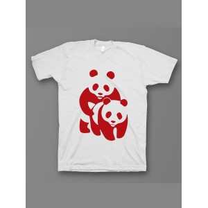 Мужская футболка с прикольным принтом "Panda on panda"