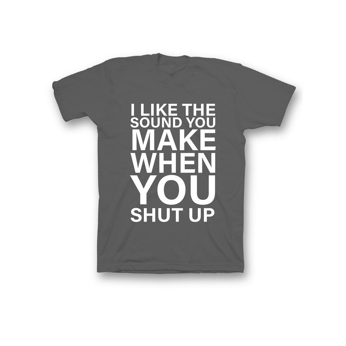 Мужская футболка с прикольным принтом "I like the soun you make when you shut up"