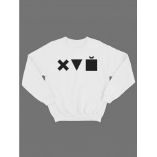 Модный свитшот - толстовка без капюшона с принтом "X triangle cube"
