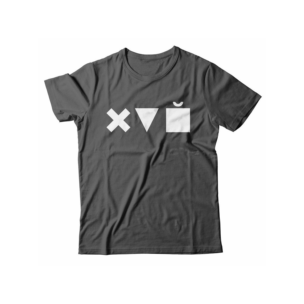 Мужская футболка с прикольным принтом "X triangle cube"