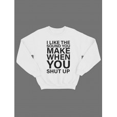 Свитшот унисекс с принтом толстовка оверсайз без капюшона хб