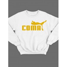 Модный свитшот - толстовка без капюшона и без молнии с принтом "COMA"