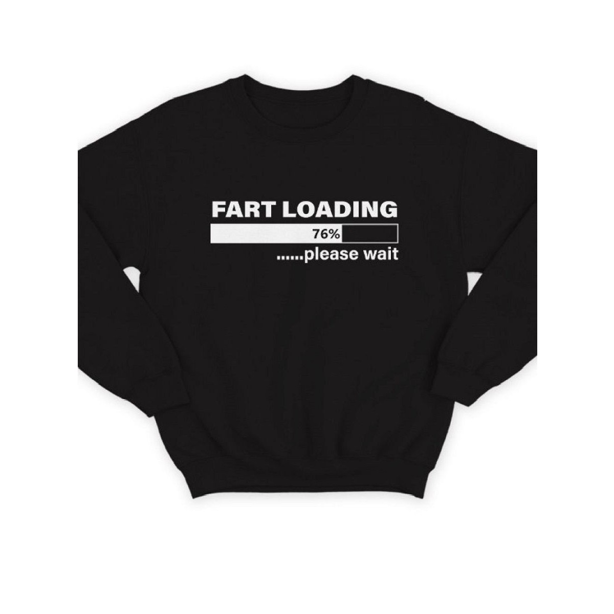 Модный свитшот - толстовка без капюшона и без молнии с принтом "Fart loading please wait"