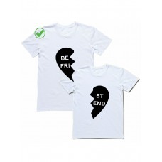 Парные футболки для друзей/для двоих с принтом Best friends Парные футболки для друзей/для двоих с принтом Best friends