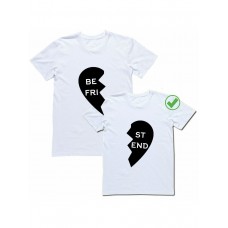 Парные футболки для друзей/для двоих с принтом Best friends Парные футболки для друзей/для двоих с принтом Best friends