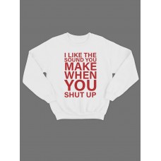 Модный свитшот - толстовка без капюшона с принтом "I like the soun you make when"