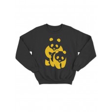 Модный свитшот - толстовка без капюшона с принтом "Panda on panda"