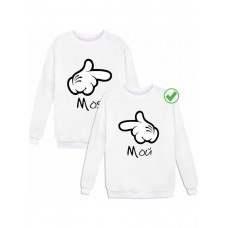 Парный свитшот для двоих с принтом "Мой & Моя"