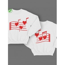 Парные свитшоты толстовка мужская женская оверсайз с принтом