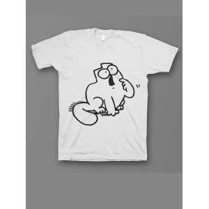 Мужская футболка с прикольным принтом "SimonsCat"