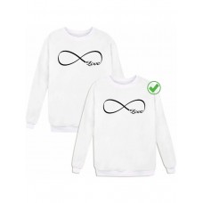 Свитшоты с принтом для двоих оверсайз хлопок толстовка