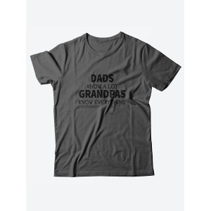Мужская футболка с забавным принтом и смешной надписью Dad know a lot/для дедушки