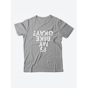 Футболка с прикольной надписью «Is my bike okay»/Оригинальная, модная мужская с принтом.