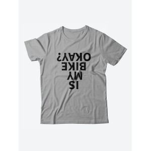 Футболка с прикольной надписью «Is my bike okay»/Оригинальная, модная мужская с принтом.