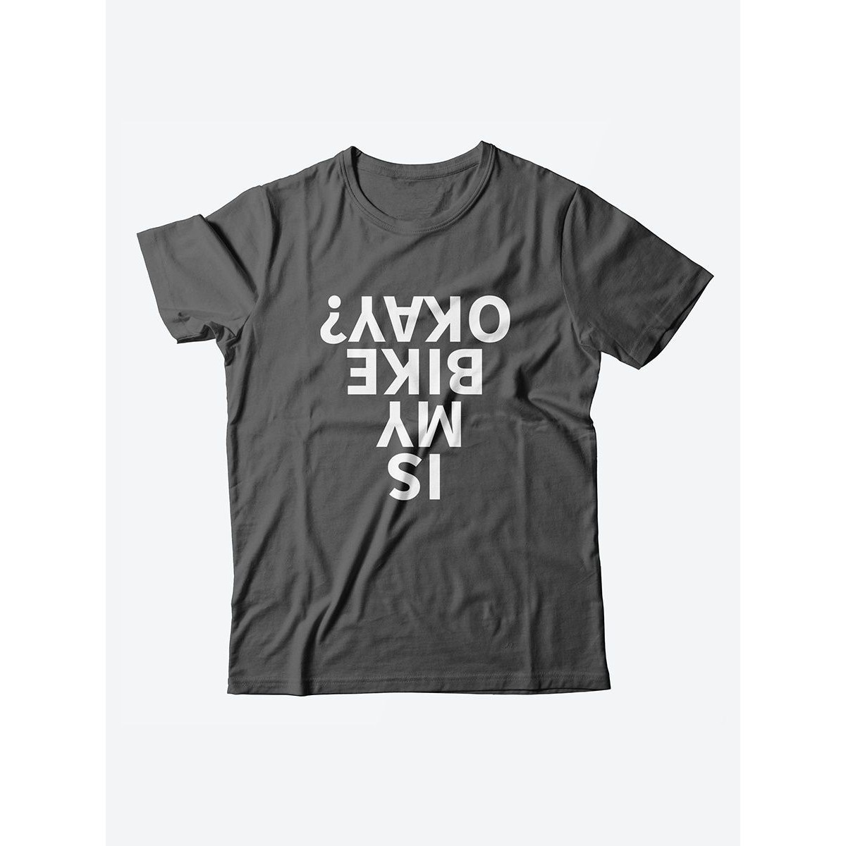 Футболка с прикольной надписью «Is my bike okay»/Оригинальная, модная мужская с принтом.