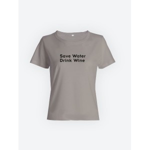 Футболка с прикольной надписью «Save water»/Оригинальная, модная женская с принтом.