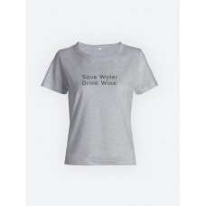 Футболка с прикольной надписью «Save water»/Оригинальная, модная женская с принтом.