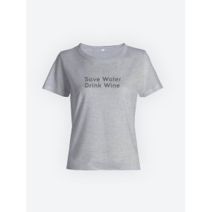 Футболка с прикольной надписью «Save water»/Оригинальная, модная женская с принтом.