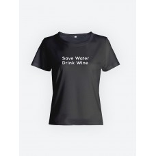Футболка с прикольной надписью «Save water»/Оригинальная, модная женская с принтом.