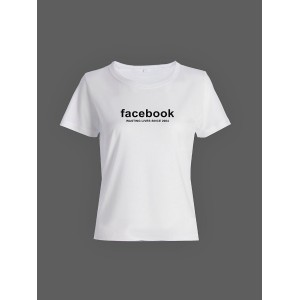 Футболка с прикольной надписью «Facebook»/Оригинальная, модная женская с принтом.