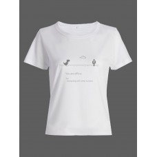 Смешная женская футболка You are offline