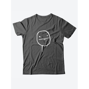 Мужская футболка с забавным принтом и смешной надписью Покер фэйс/для мужчины