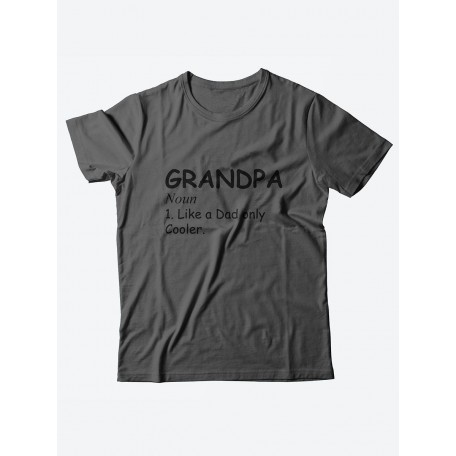 Прикольная мужская футболка с принтом Grandpa noun/Смешная с надписям для дедушки