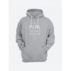 Мужская толстовка с капюшоном для папы с принтом "If papa cant fix it"