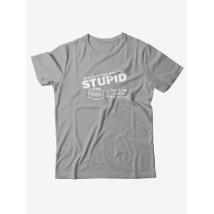 Футболка со своим принтом для настоящего мужчины/Мужской с надписью Stupid