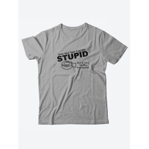 Футболка со своим принтом для настоящего мужчины/Мужской с надписью Stupid