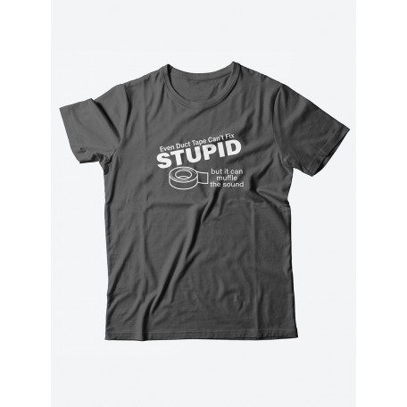 Футболка со своим принтом для настоящего мужчины/Мужской с надписью Stupid