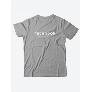 Футболка со своим принтом для настоящего мужчины/Мужской с надписью Facebook