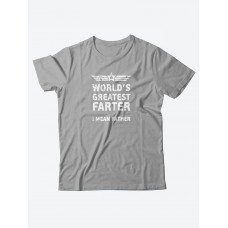 Прикольная мужская футболка с принтом World's greatest farter/Смешная хлопковая