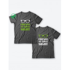Парные футболки для друзей, коллег с надписью Friends/для двоих с принтом Парные футболки для друзей, коллег с надписью Friends/для двоих с принтом