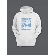Прикольная мужская толстовка с капюшоном - худи с принтом "World’s greatest farter"