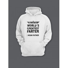 Прикольная мужская толстовка с капюшоном - худи с принтом "World’s greatest farter"