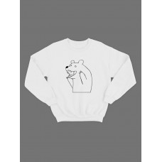 Свитшот мужской с принтом унисекс толстовка без капюшона