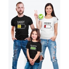 Футболки family look для всей семьи с принтом BATARY