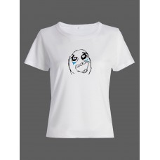 Женская футболка с прикольным принтом "Мем"/Оригинальная, модная и смешная с надписью