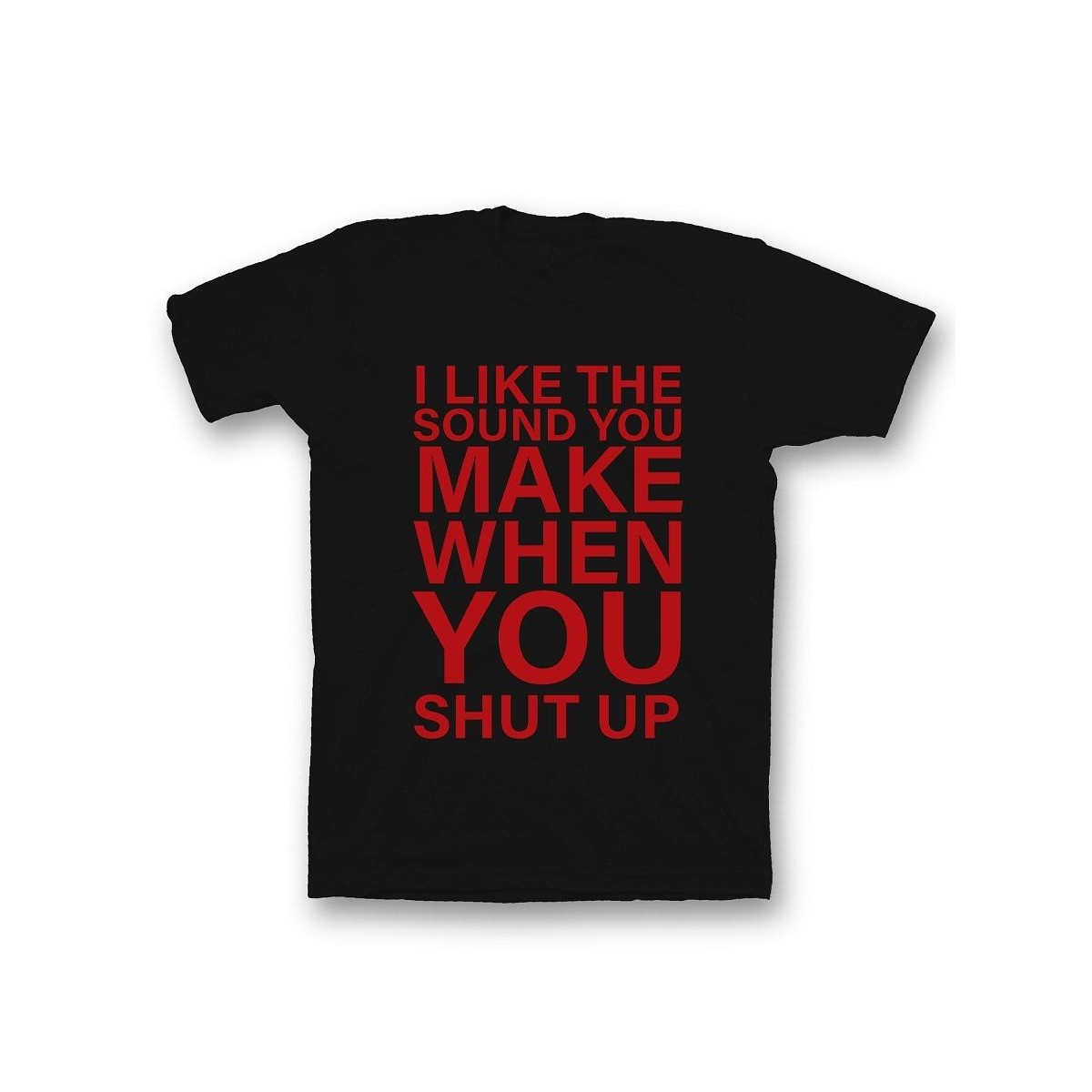 Мужская футболка с прикольным принтом "I like the soun you make when you shut up"