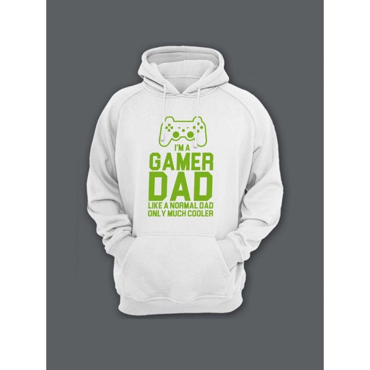 Прикольная мужская толстовка с капюшоном - худи с принтом "I’m a gamer dad"