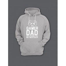 Прикольная мужская толстовка с капюшоном - худи с принтом "I’m a gamer dad"