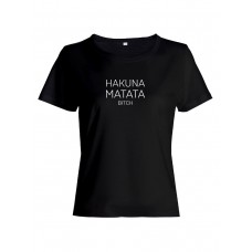 Женская футболка с прикольной надписью "Hakuna"/Оригинальная, модная и смешная с принтом