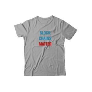 Футболка для мужчины с оригинальной надписью "Block Chains Matter"/Прикольная