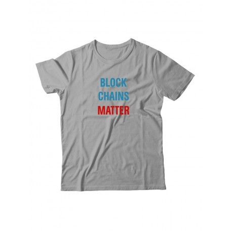 Футболка для мужчины с оригинальной надписью "Block Chains Matter"/Прикольная
