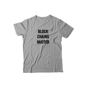 Футболка для мужчины с оригинальной надписью "Block Chains Matter"/Прикольная