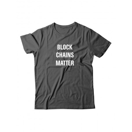 Футболка для мужчины с оригинальной надписью "Block Chains Matter"/Прикольная