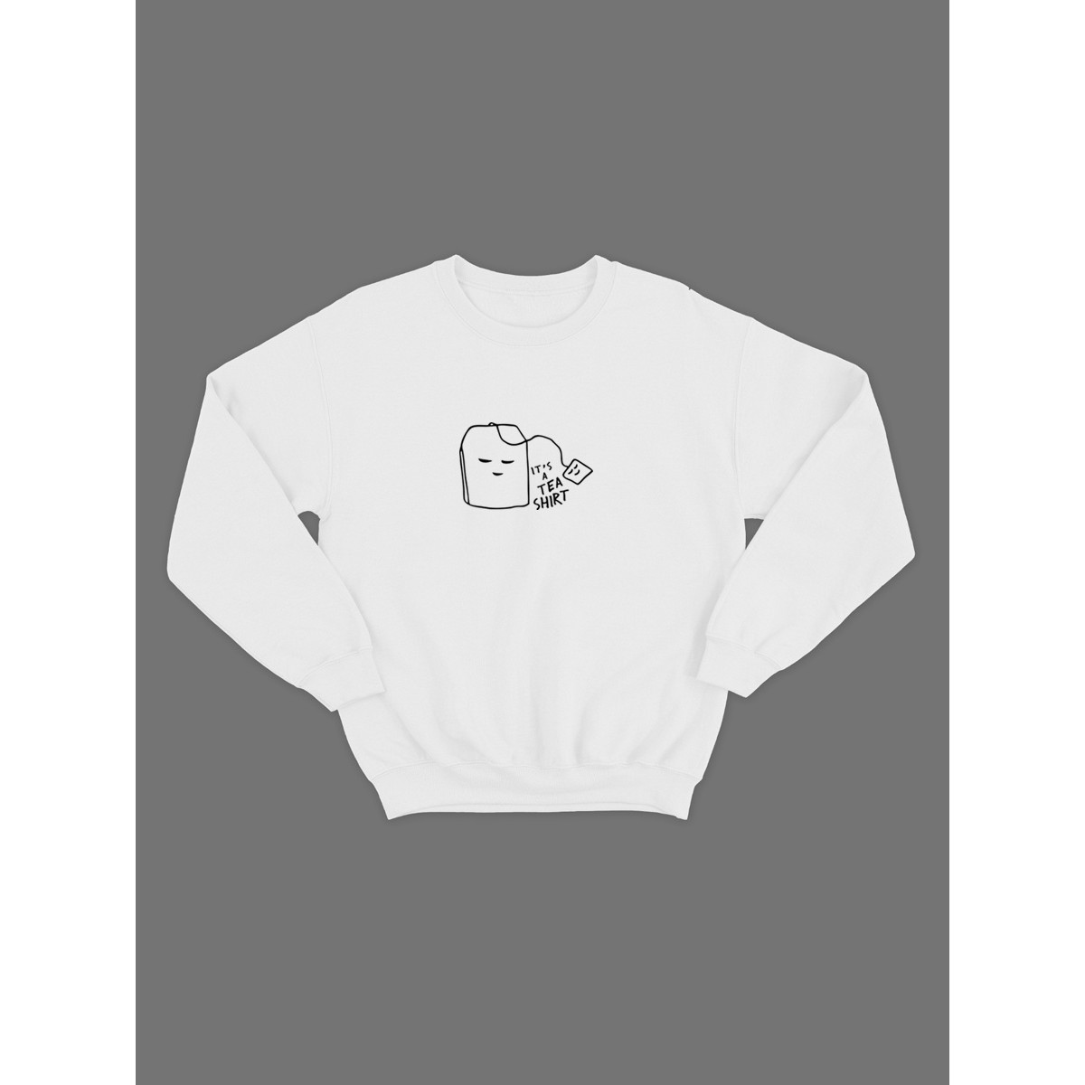 Свитшот с классным принтом "It's a tea shirt"